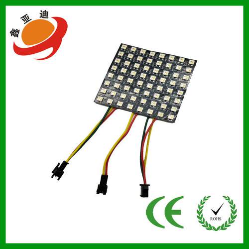 LED8*8LED像素屏内置5VSK6812IC广告用LED像素屏ws2812RGBW柔性屏