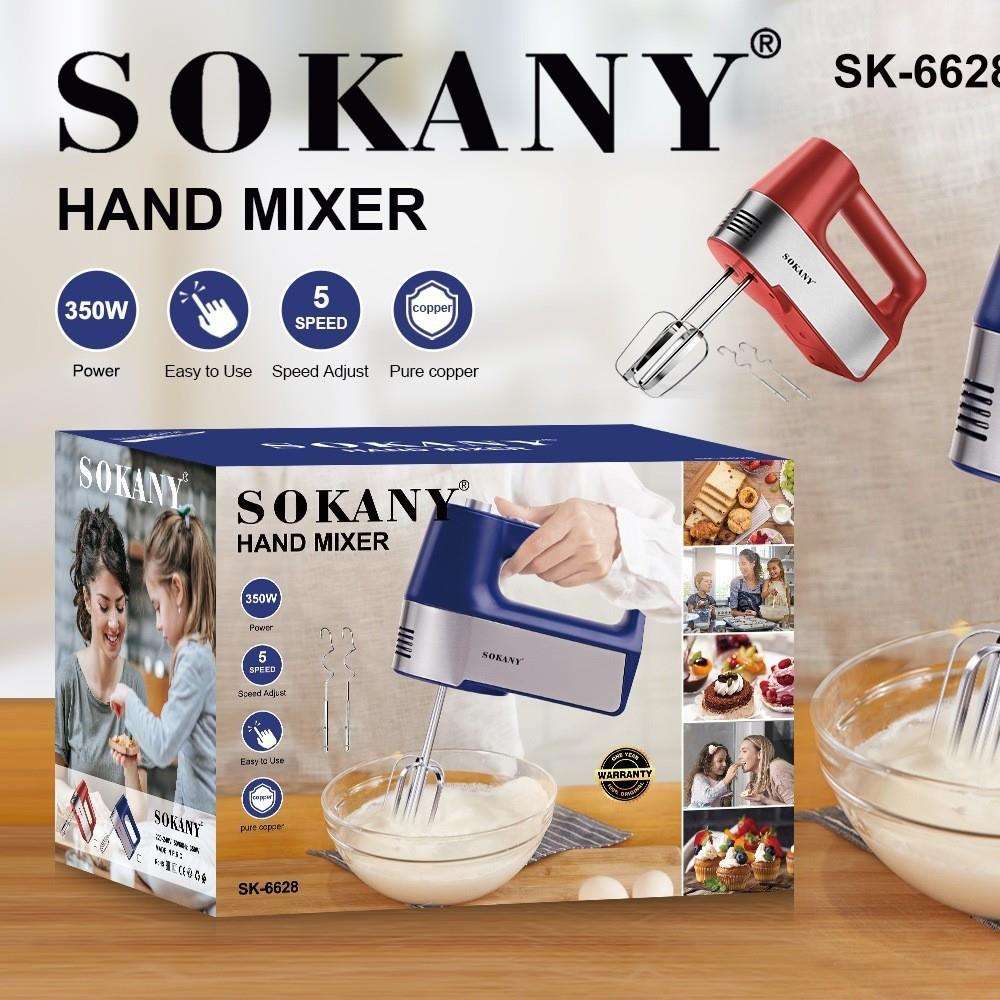 跨境SOKANY6628新款打蛋器电动搅拌机搅蛋器打奶油烘焙蛋糕和面机
