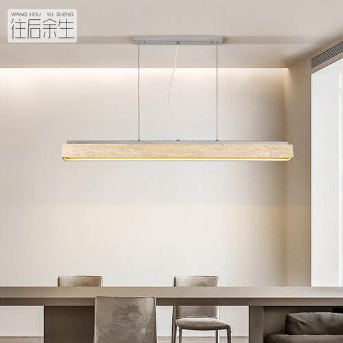 设计师餐厅吊灯简约一字长条餐桌吧台极简酒店前台灯具