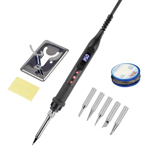 JCD电烙铁908U智能恒温220V/110V焊接电子维修工具套装锡线烙铁架
