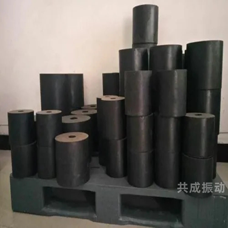 振动台减震用圆柱形橡胶减振垫复合螺旋弹簧耐高温耐油