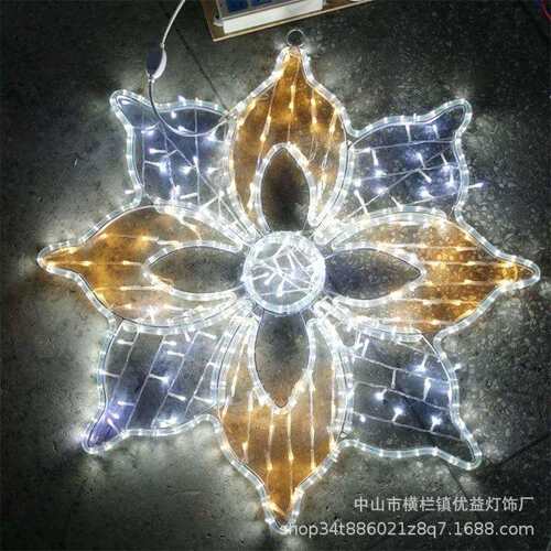 雪花造型图案灯 led店铺商场墙上挂件户外亮化工程节日装饰景观灯