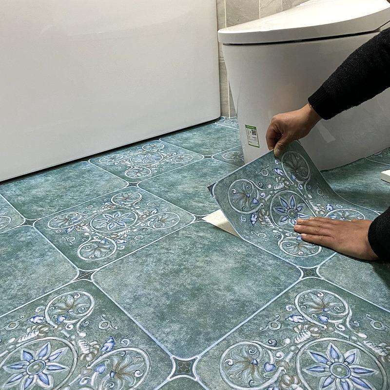 厨房防油地面仿古瓷砖墙贴卫生间浴室地砖厕所地板贴自粘地贴