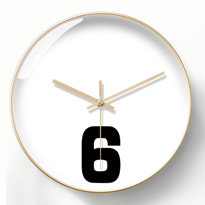 2023新款钟表挂钟极简约大数字C客厅时钟现代高级感大气静音电波