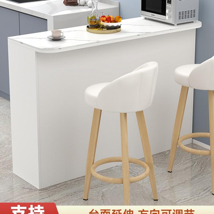 吧台桌家用隔断边柜客厅岩板小吧台一体柜桌子餐桌家庭厨房储物柜