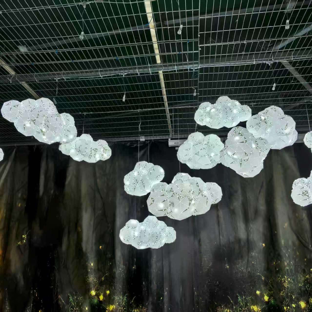 商场展厅景区户外白云发光幻彩云朵创意美陈吊饰网红打卡布置