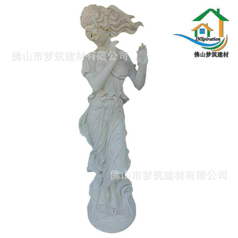 欧式落地人物女神大型天使工艺水景家居小区花园酒店砂岩雕塑摆件