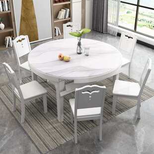 意式轻奢北欧大理石餐桌椅组合套装4~10人实木家具小户型餐厅饭桌