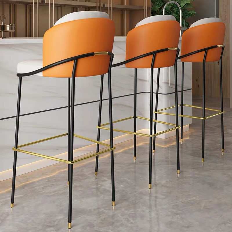 北欧吧台椅轻奢高脚椅时尚现代简约酒吧家用个性吧椅创意设计师椅