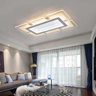 天空之城客厅灯长方形超薄亚克力吸顶灯大气创意餐厅卧室中山灯具