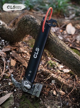 CLS户外露营锤龙虎图腾不锈钢锤帐篷天幕榔头野营多用工具铁锤子