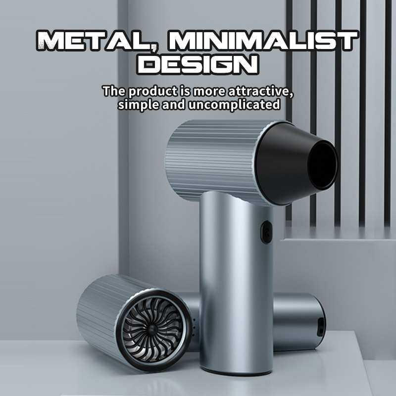 中性英文X7暴力风扇涡轮户外可手持金属风扇无刷高速增压吹风机