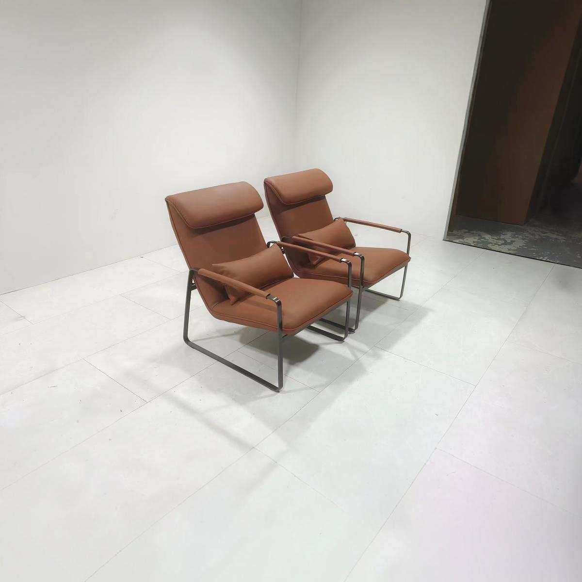 意式轻奢沙发椅现代简约客厅高靠背皮艺单人椅设计师休闲椅躺,3C数码配件,USB灯,淘宝优惠券,粉丝福利购,淘宝优惠卷