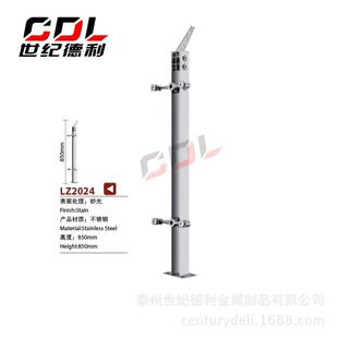 不锈钢楼梯扶手木头夹玻璃304不锈钢栏杆扶手护栏