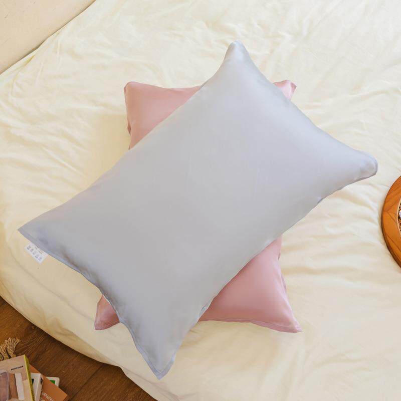 素锦19姆米双人枕头内胆套系绳真丝枕巾儿童缎面枕套桑蚕丝夏