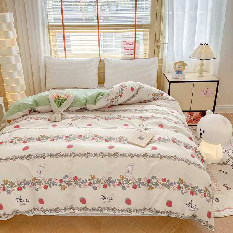 纯棉被套单件100全棉床单春夏薄款被罩单人150x200x230被子套被单