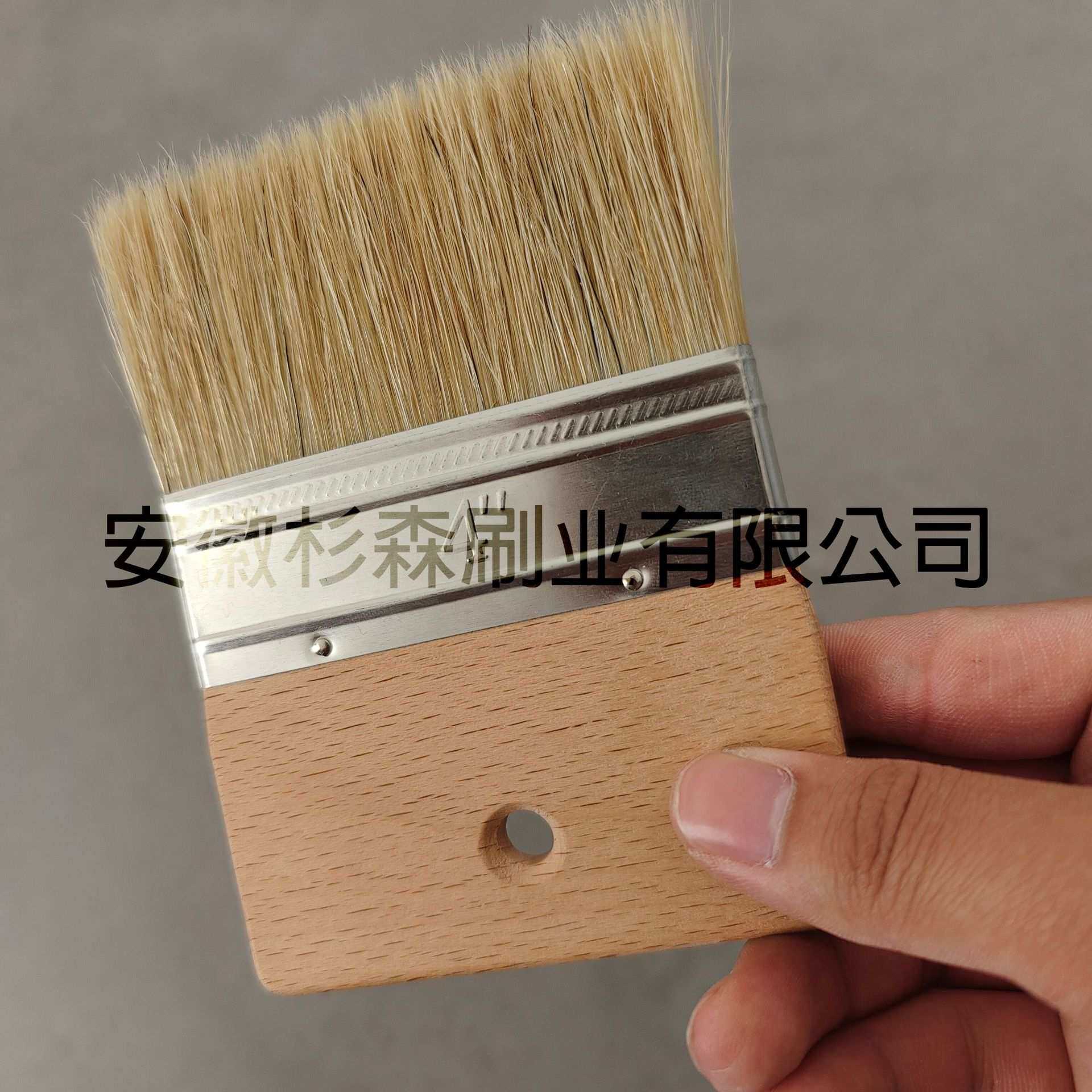 榉木猪鬃板刷工具刷 猪鬃榉木方刷 艺术涂料毛刷 猪毛油漆刷子