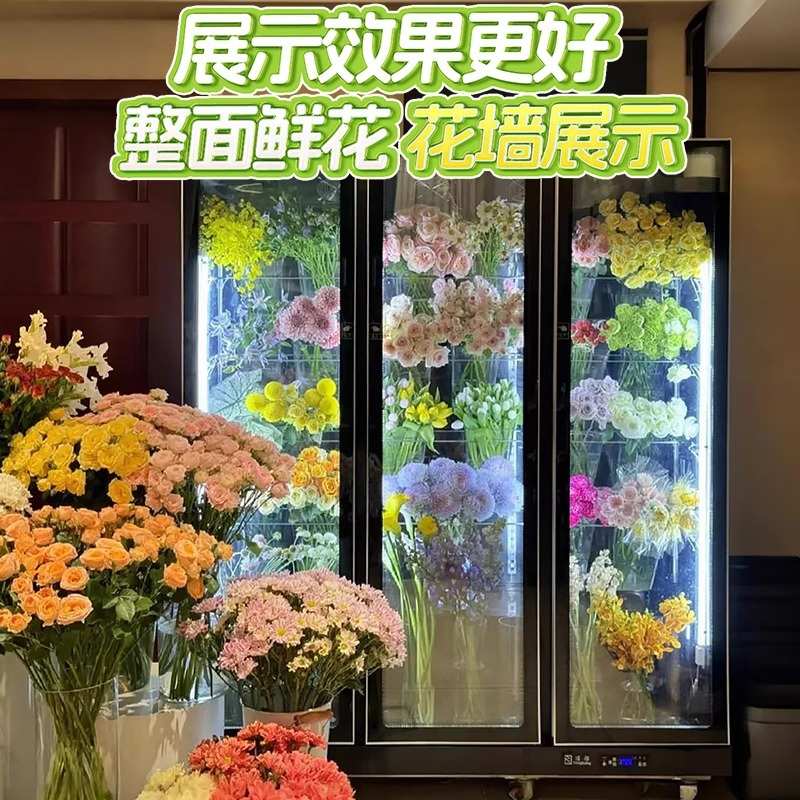 鲜花保鲜柜花店风冷鲜花保鲜冰柜冷柜冷藏鲜花展示柜花墙款