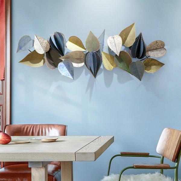 地中海风格客厅沙发背景墙铁艺壁饰创意立体复古叶子餐厅墙上壁挂,家居饰品,壁饰,淘宝优惠券,粉丝福利购,淘宝优惠卷