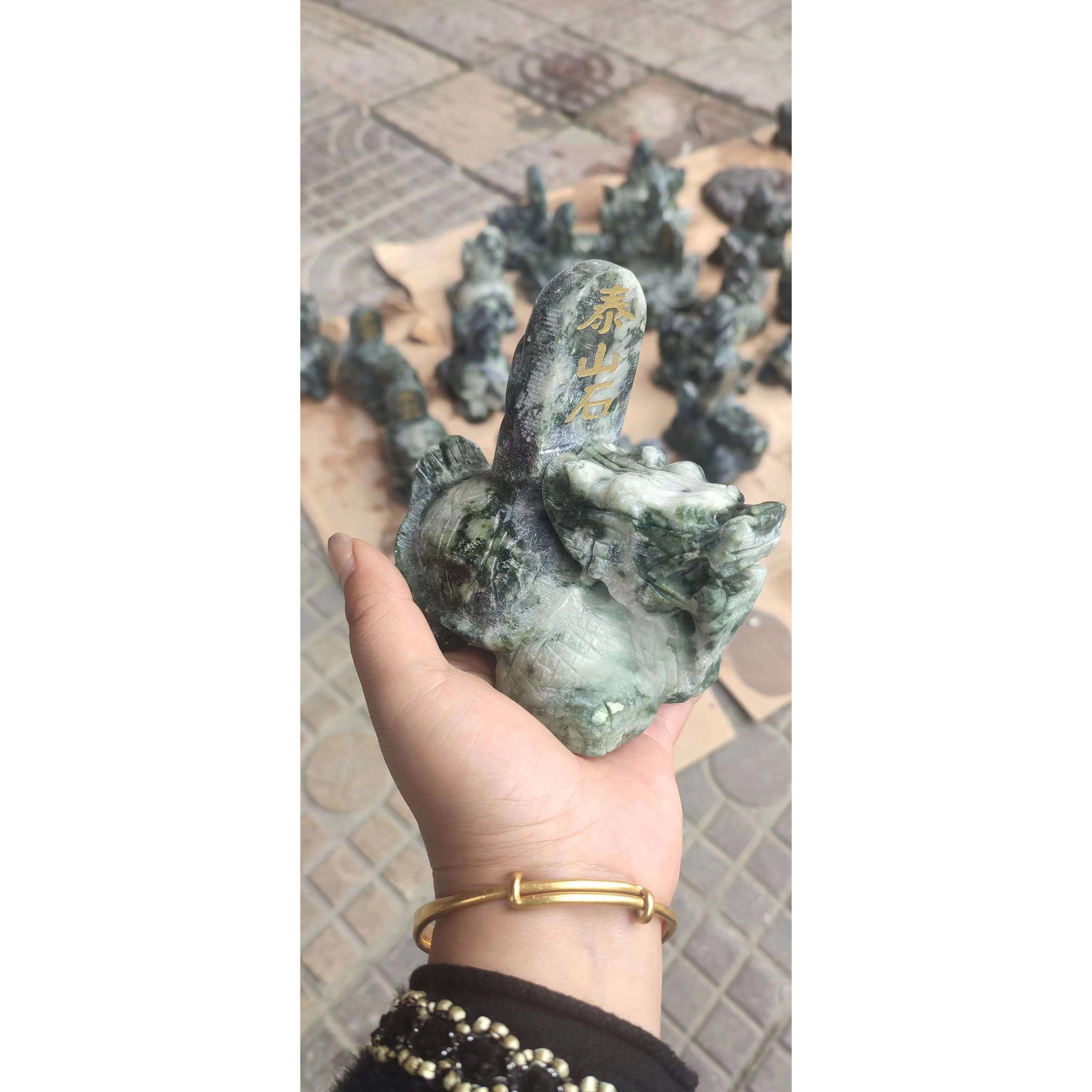龙龟石敢当横梁压顶化解摆件办公室桌面石头泰山石中式财旺事业顺