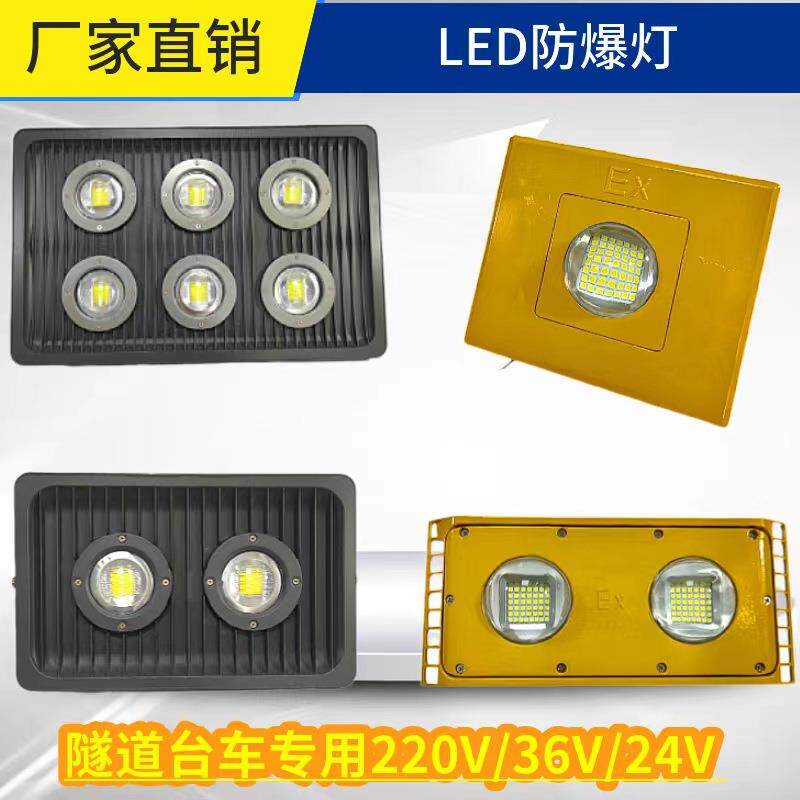 led防爆灯100W200W隧道灯低压36V24黄色台车灯400W船用防水投光灯