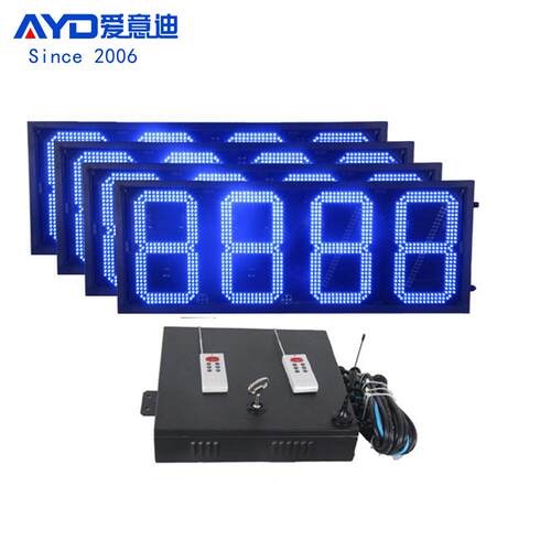 常德加油站LED价格牌12寸户外防水LED油价数字显示屏生产厂家货源