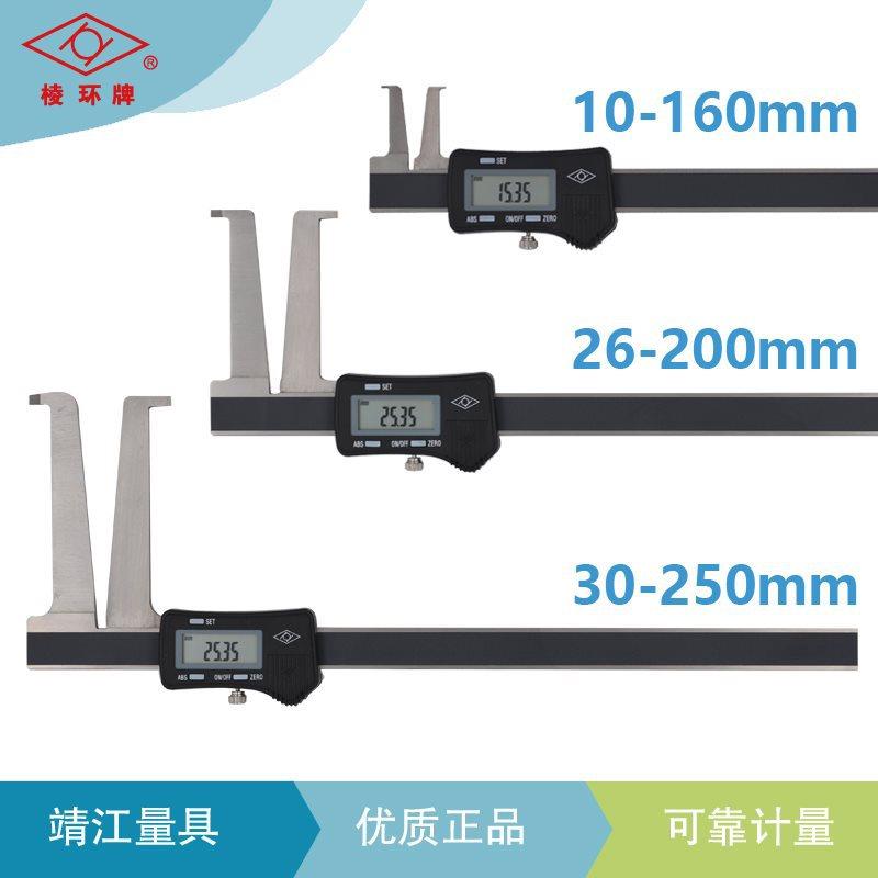 靖江棱环牌数显内径游标卡尺长爪内测卡尺 内槽卡尺内径卡尺0.01