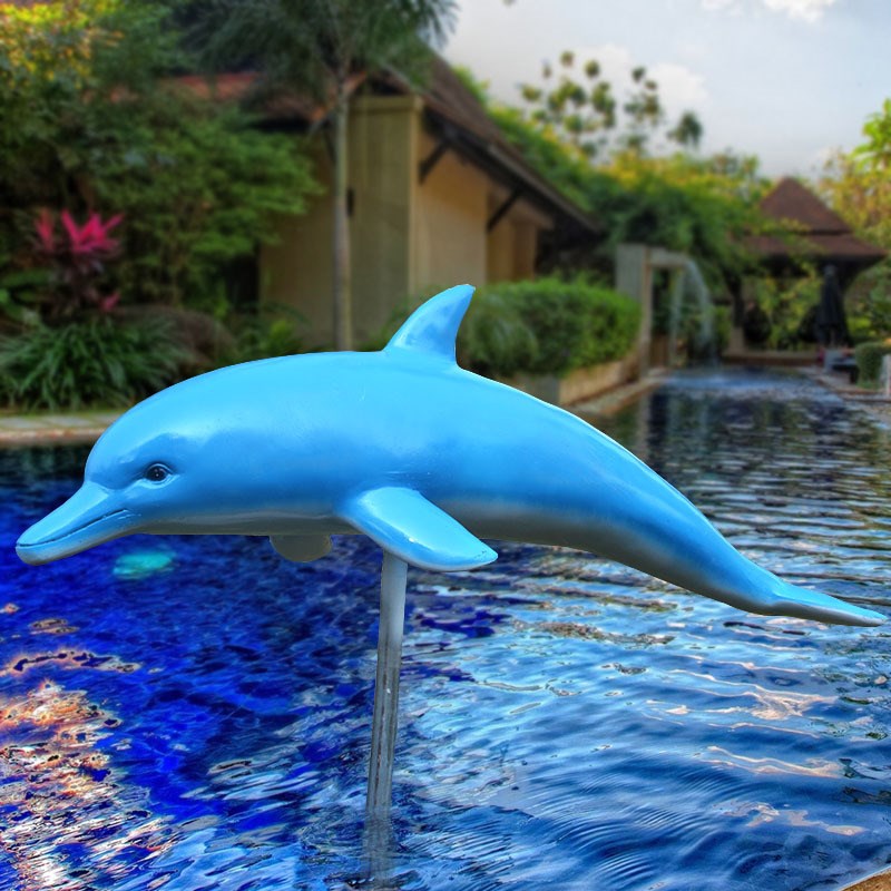 海豚雕塑c摆件玻璃钢户外海洋馆乐园装饰别墅水池游泳馆手工摆件
