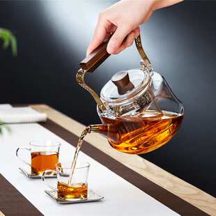 高硼硅耐高温家用煮茶壶新款玻璃提梁壶大容量电陶炉煮茶器提梁壶
