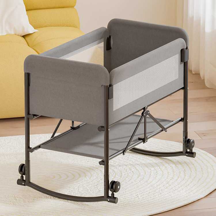 婴儿床可移动多功能可折叠加大款宝宝床儿睡蓝床便携式拼接床直销