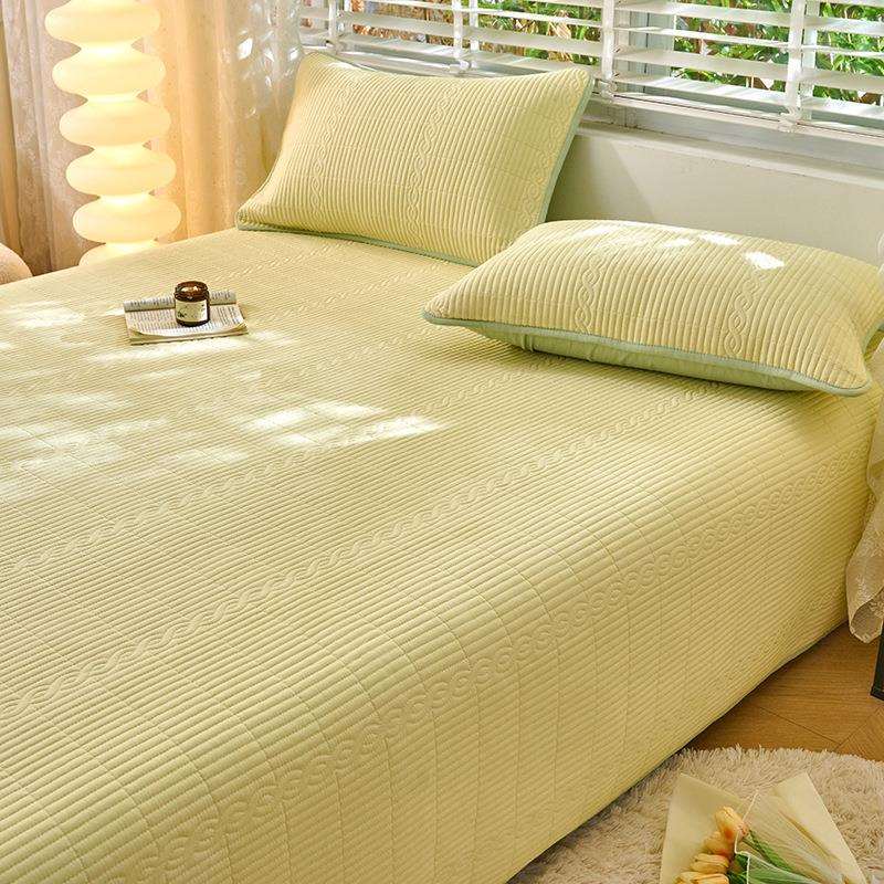 A类纯棉床盖三件套学生宿舍榻榻米炕盖全棉防滑床单四季通用跨境