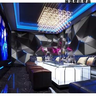 星空科技感炫彩酒吧酒店墙纸家庭KTV包厢沙发电视背景墙壁纸壁画