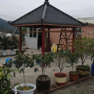六角亭凉亭凉亭瓦仿古树脂瓦亭四角换拼接瓦树脂塑料瓦凉亭加厚瓦