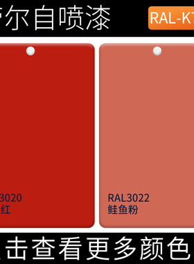 自喷漆RALe3020交通红色ral3022鲑鱼粉色键盘改色自行车涂鸦户外