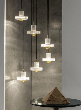 新款上市北欧轻大理石p吊灯圆形白色绿色卧室餐桌酒吧灯具货源充