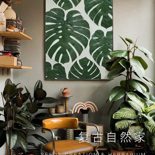 种籽造物80手作龟背大画植物标本挂画手工装饰画沙发客厅联画组画