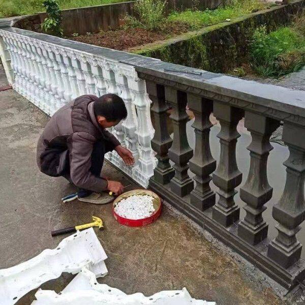 现浇欧式别墅罗马柱扶栏模具大气上档次围栏扶手阳台扇形水泥柱子