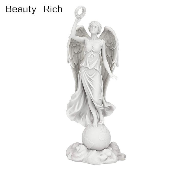 树脂花仙子天使摆件跨境工艺品雕像创意装饰品花园微景观天使雕塑