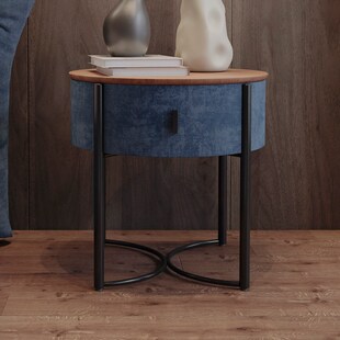 北欧床头柜现代简约风碳素钢意式设计卧室收纳储物轻奢实木床头柜