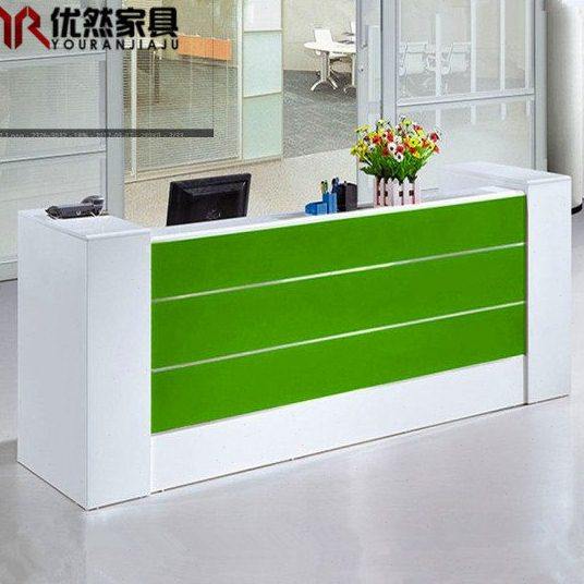 板式前台接待台简约现代公司前台桌广州收银台时尚吧台迎宾咨询台