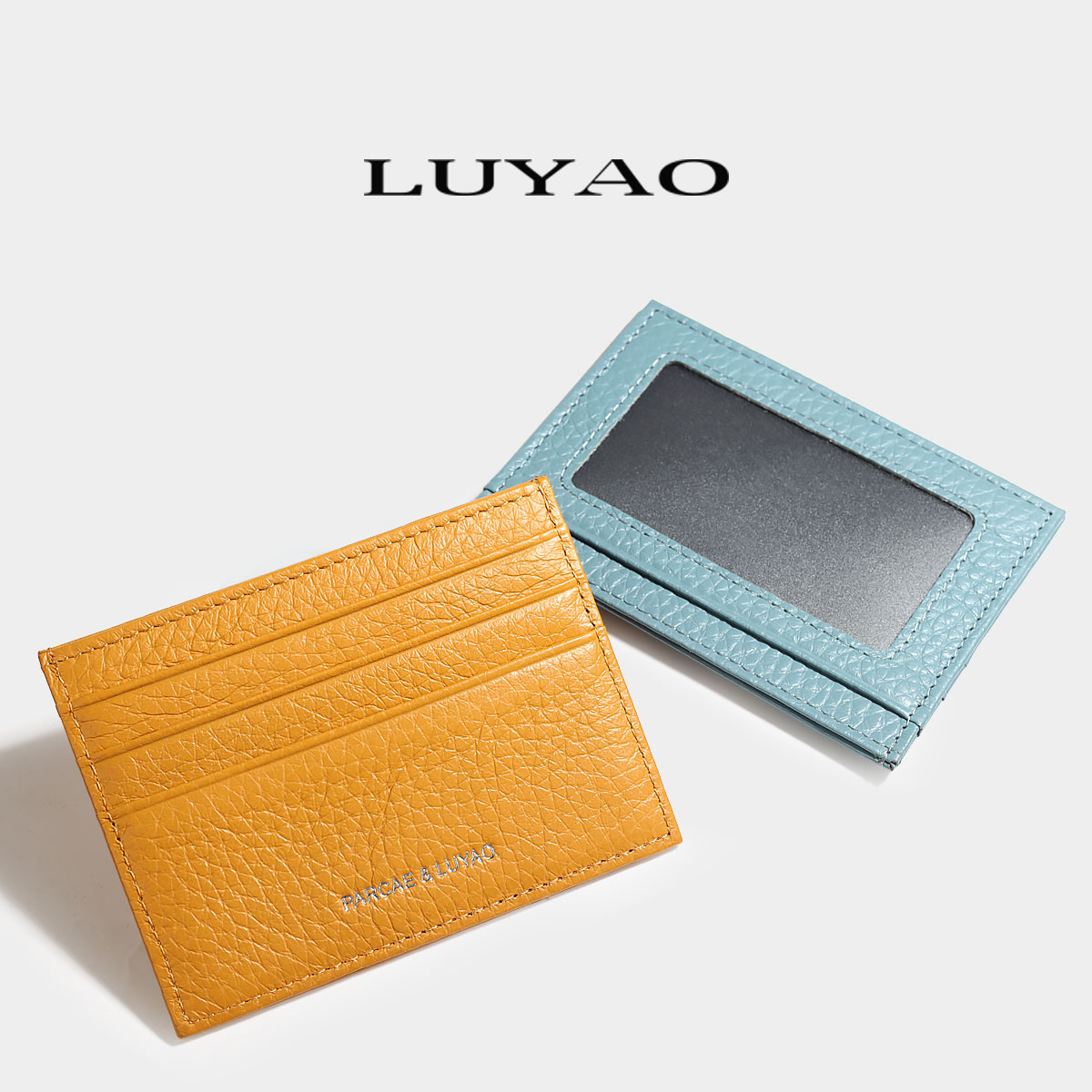 小卡包女精致真皮超薄p卡包迷你卡夹相片夹一片式简约头层牛皮卡