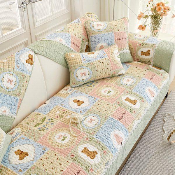 田园小清新沙发垫全棉沙发套罩四季通用直排沙发全盖巾防滑坐垫子,居家布艺,沙发垫,淘宝优惠券,粉丝福利购,淘宝优惠卷