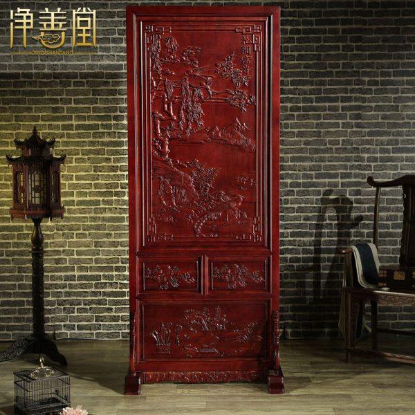 东阳木雕落地屏风隔断香樟木插屏摆件雕花实木移动精雕图玄关座屏,住宅家具,插屏,淘宝优惠券,粉丝福利购,淘宝优惠卷
