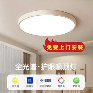 全光谱卧室灯吸顶灯中山灯具现代简约客厅灯艺术护眼房间极简主灯