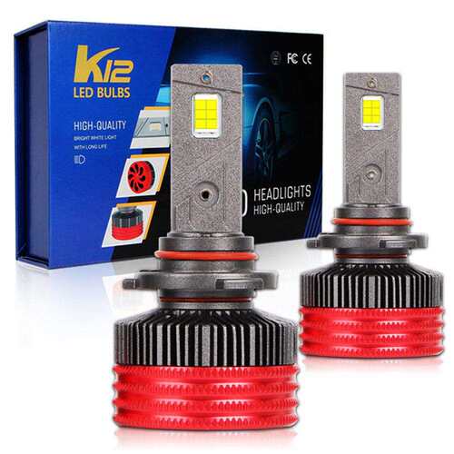 K12汽车led大灯大功率H4H7H11聚光解码改装灯超亮远近光车灯灯泡