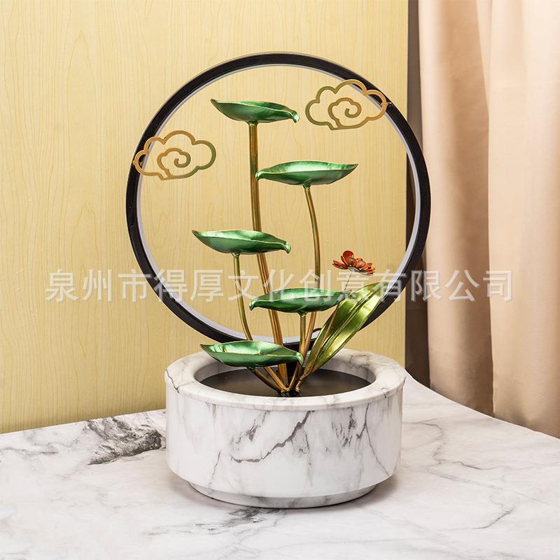 铁艺桌面流水摆件盆景客厅装饰品祥云水景盆栽 跨境直播热卖款