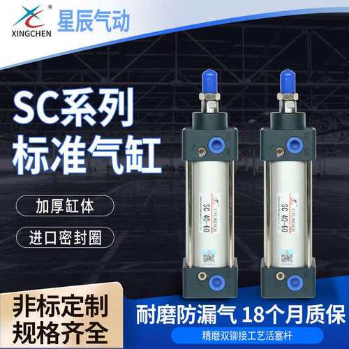 气动元件SC/250缸径标准气缸复动型双作用拉杆式标准气缸