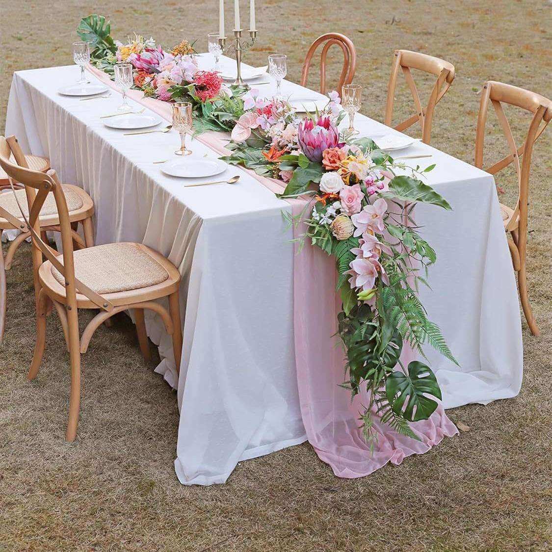 跨境仿真花长藤桌面壁橱室内派对聚会装饰户外篱笆装饰婚礼拱门批