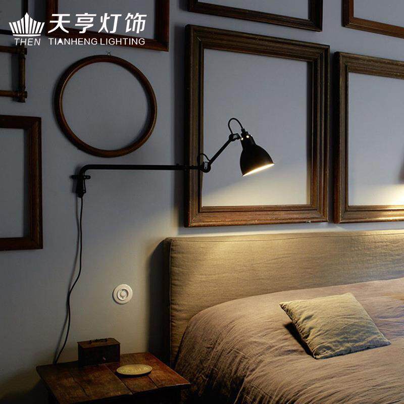 天亨床头墙体摇臂旋转壁灯现代简约复古书房阅读吊灯酒店展厅灯具