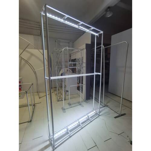展位展示柜设计 展台布置搭建 便携式展架 背景灯箱拉网灯箱快幕